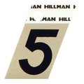 Hillman Hillman Group 840484 1.5 in. Black & Gold Glossy Aluminum Angle-Cut Adhesive Number - 5 -  6 Piece 840484